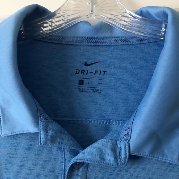 Nike DriFIT Size 3XL UNC Carolina Blue Polo Shirt - Picture 3 of 9